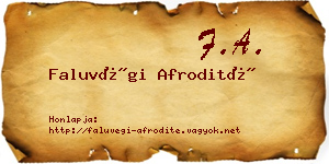 Faluvégi Afrodité névjegykártya